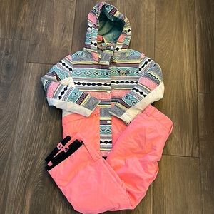 Billabong ski jacket and pants size 10